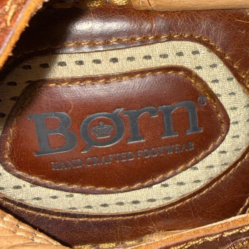 Born Mens Brown Leather Fisherman Sandals Closed Toe Comfort Shoes 10M